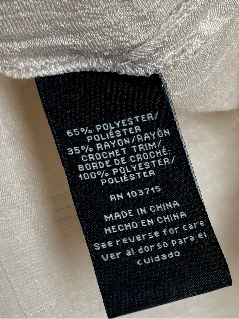 Zac & Rachel Soft Cream Lace-Trim Square Neck w/ Crochet Blouse Size XL - Picture 6 of 10